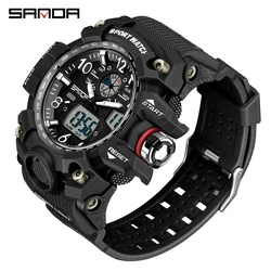 SANDA 3169  Watch New Youth Sports Trend Korean Edition Electronic Watch Men's Creative Personalized