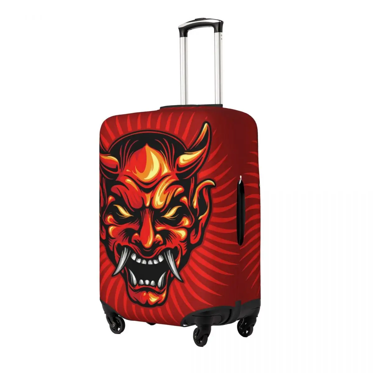 Samurai Head Tattoo Design Print Luggage Protective Dust Covers Elastic Waterproof 18-32inch Suitcase Cover Travel Accessories