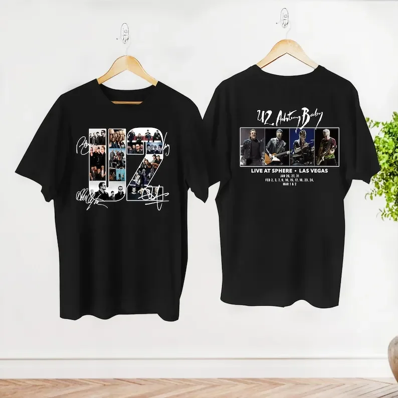 U2 Band Achtung Baby Shirt, Live At Sphere  Tour 2024 Shirt, Signature Graphic U2 Shirt,