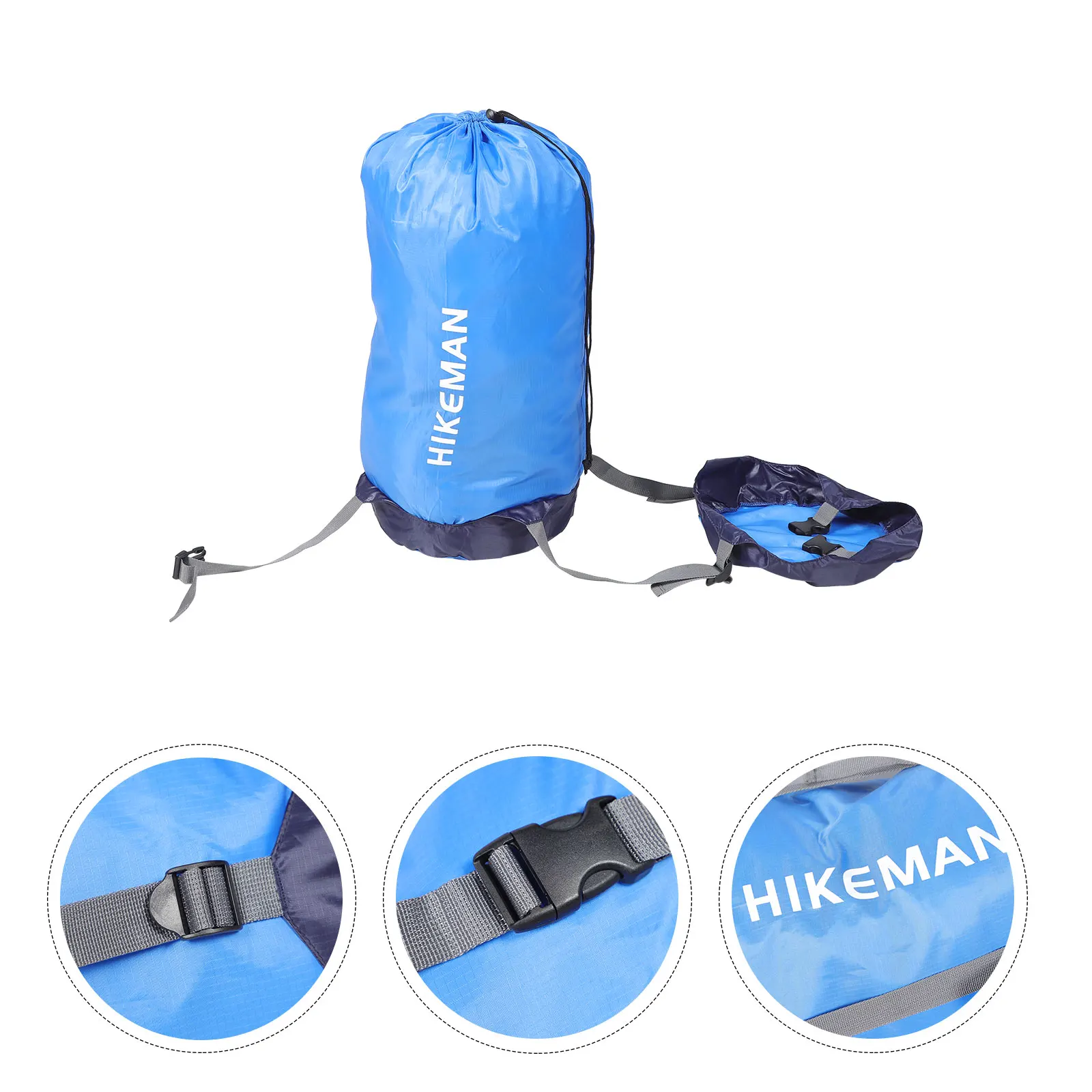

Compression Bag Sleeping Bag Blue Polyester Large Capacity Adjustable Buckle Elastic Rope Travel Clothes ganizer Camping Hiking