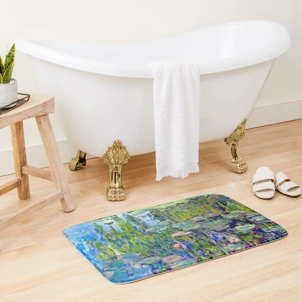 

Claude Monet Blue Water Lilies - Les Nymphéas Bleus Bath Mat Wc Bathroom Rug Carpet Carpet Carpet Mat