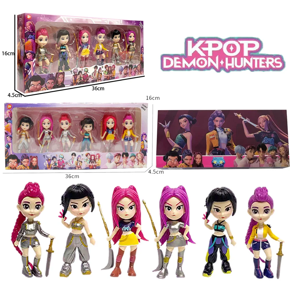 

6 шт./компл., хит продаж, Kpop Devil Hunter, фигурка, модель, аниме, фигурка, коллекция, статуя, украшение стола, куклы, детские игрушки, подарки на Хэллоуин