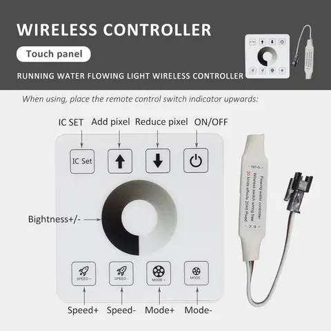 WS2811 Hästkapplöpning Rinnande vatten LED-remsa 24V COB 360 LED/M SMD 120 LED/M Pekskärm Synkroniseringskontroll 1 till 4 1 till 8 Sekventiell 8 best sales ws2811-styrenhet - №5