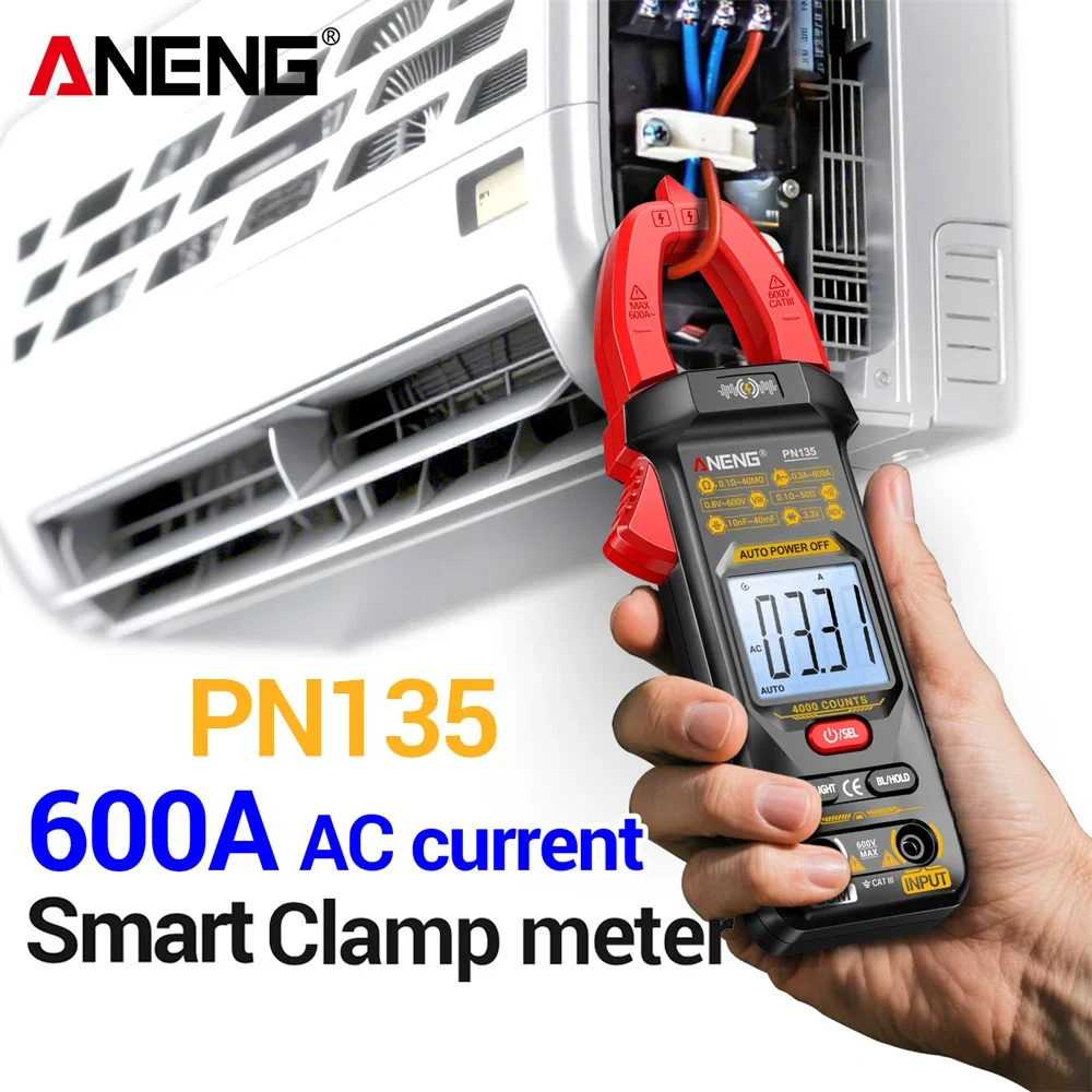 

Smart Digital Multimeter Clamp Meter AC/DC Voltage Professional Electrician Non-contact Current Diode Detection Tool ANENG PN135