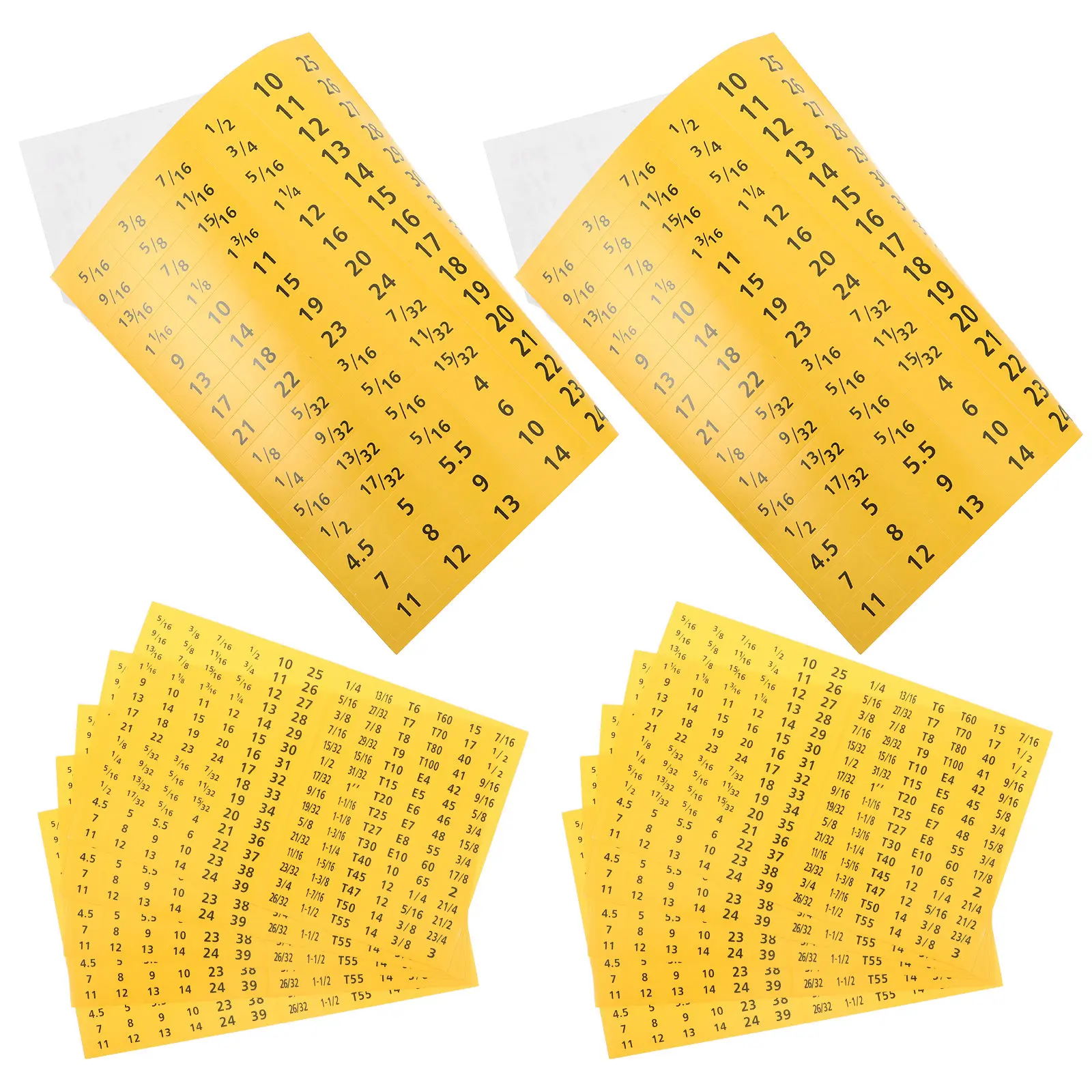 20 Sheets Socket Size Stickers Color Coding Labels for Tool Box Organization Adhesive Waterproof Scratch Resistant Mechanic Tool view 5
