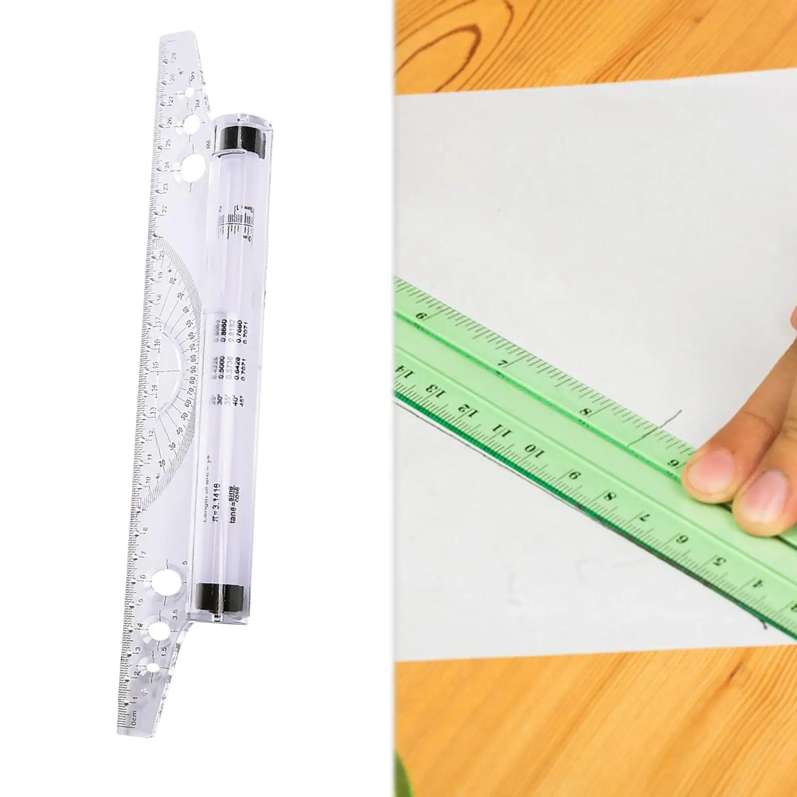 Measuring Rolling Ruler Drawing Roller Ruler for Measuring Office Designers