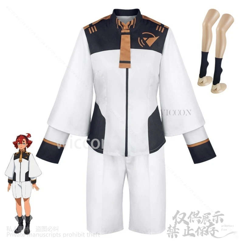 Anime The Witch From Cosplay Suletta Japanese Jirai Kei Girls JK Soldier Coat Costume Sexy Stocking Punk Uniform Halloween Cos