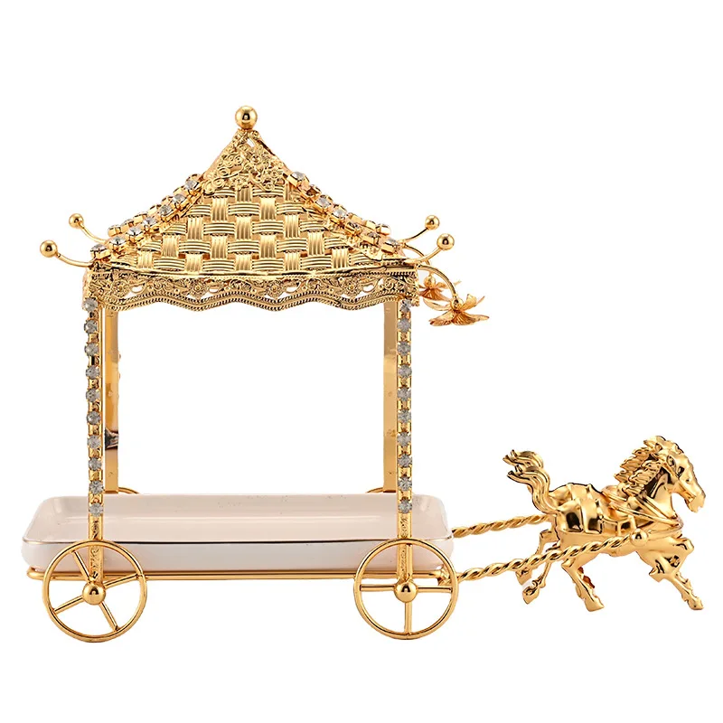 Zml new creative chinese-style fruit platter - premium dried fruit tabletop iron art fruit bowl ornament