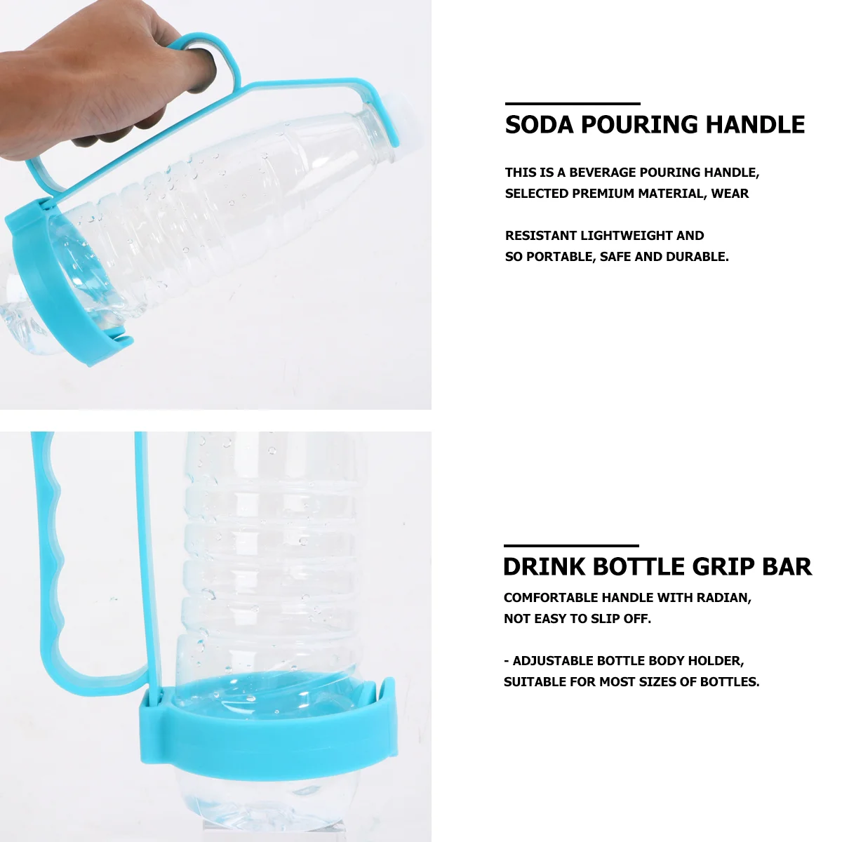 Beverage Handle Water Bottle Creative Grab Soda Dispenser Plastic Bottled Drinkeware Beverages Travel Pouring