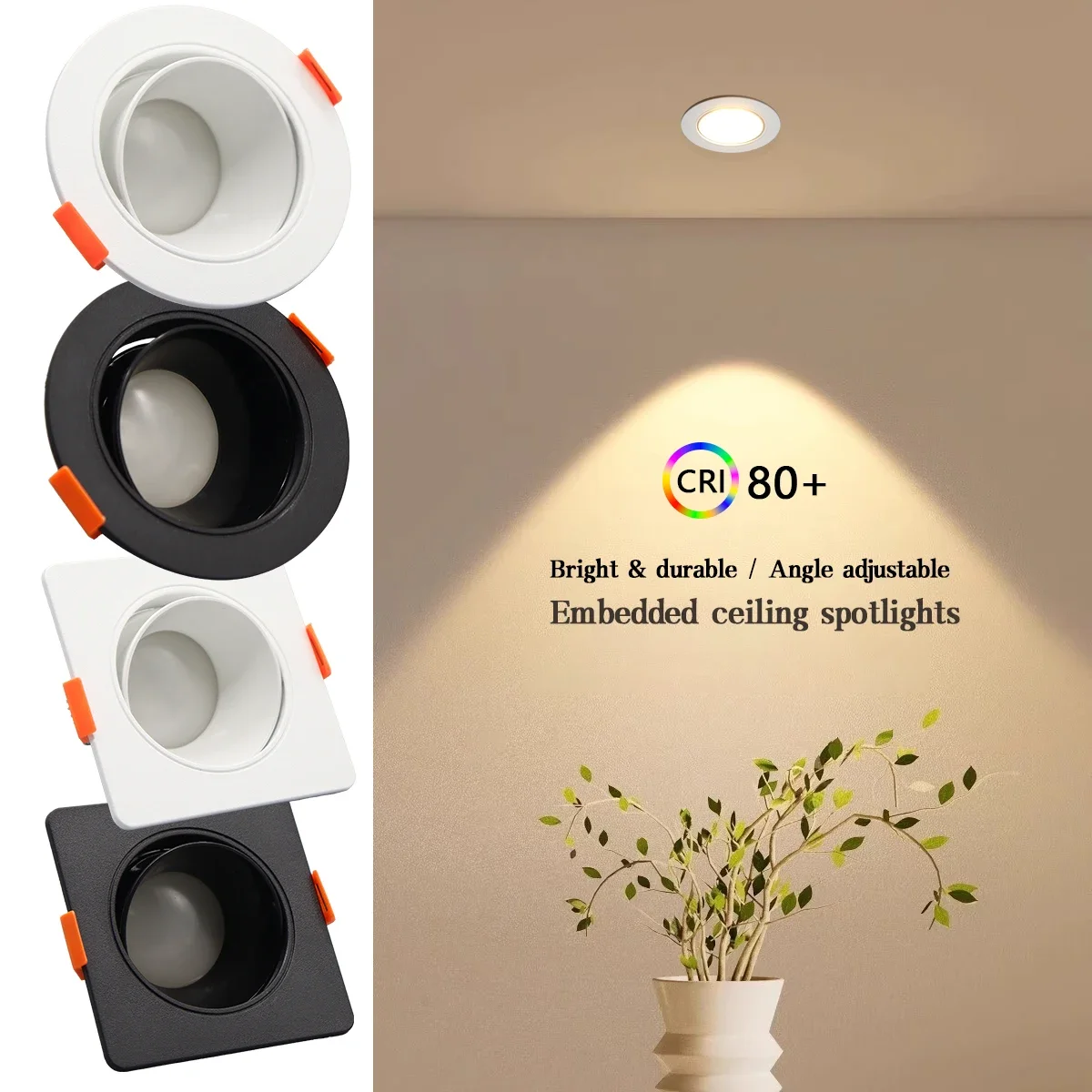 

8pcs Living room bedroom dining room MR16 Eye protection spot light Led Downlight Light Ceiling Spot 3w 5w 7w AC DC 12V Recessed