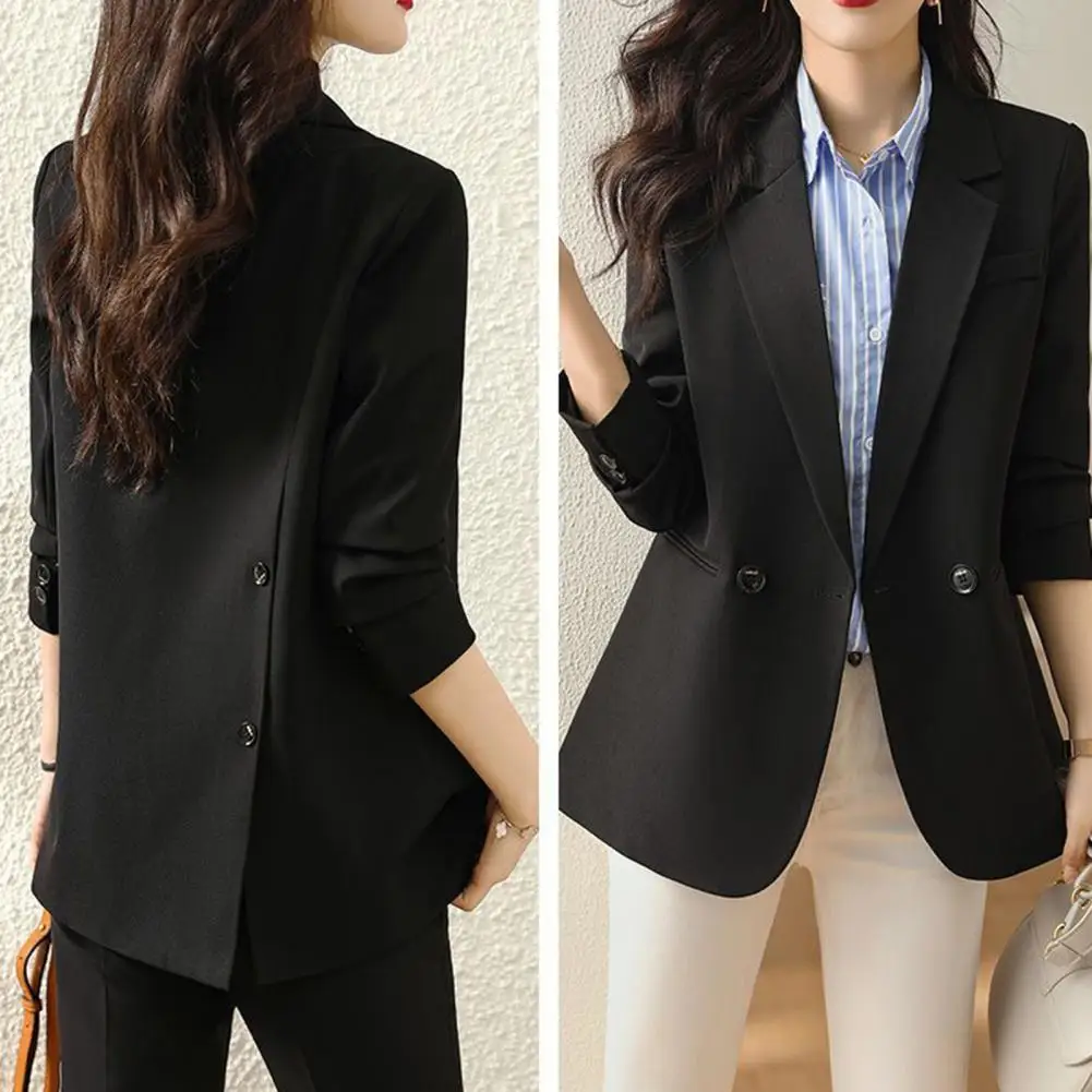 Women Suit Coat Elegant Business Suit Jackets for Men Women Classic Lapel Design with Padded Shoulders Stylish for Commuting