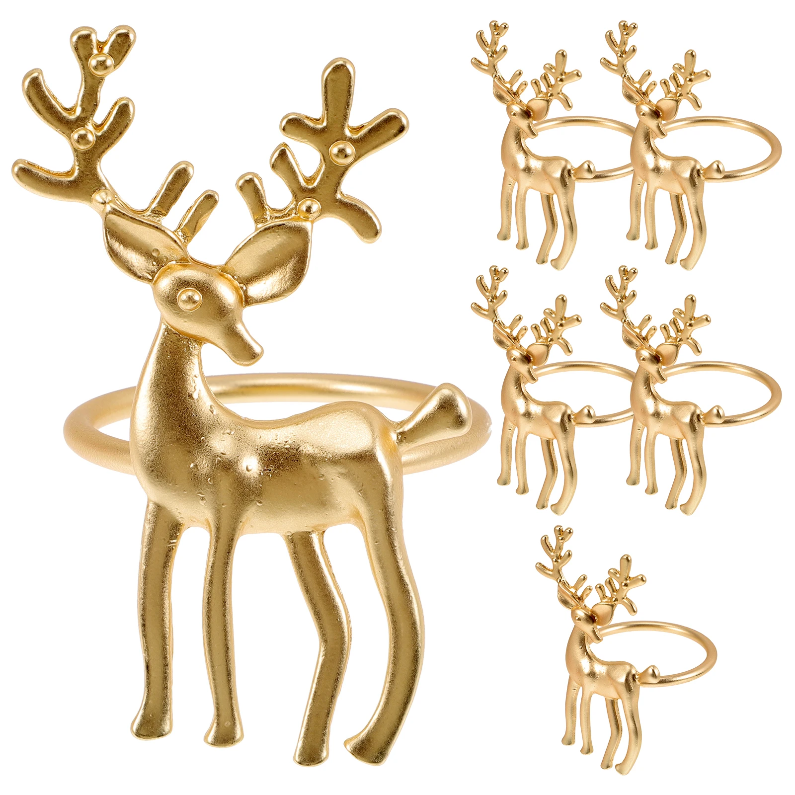

Christmas Napkin Rings Deer Buckles Decorative Metal Dining Decors Practical Delicate Holders Table Gifts