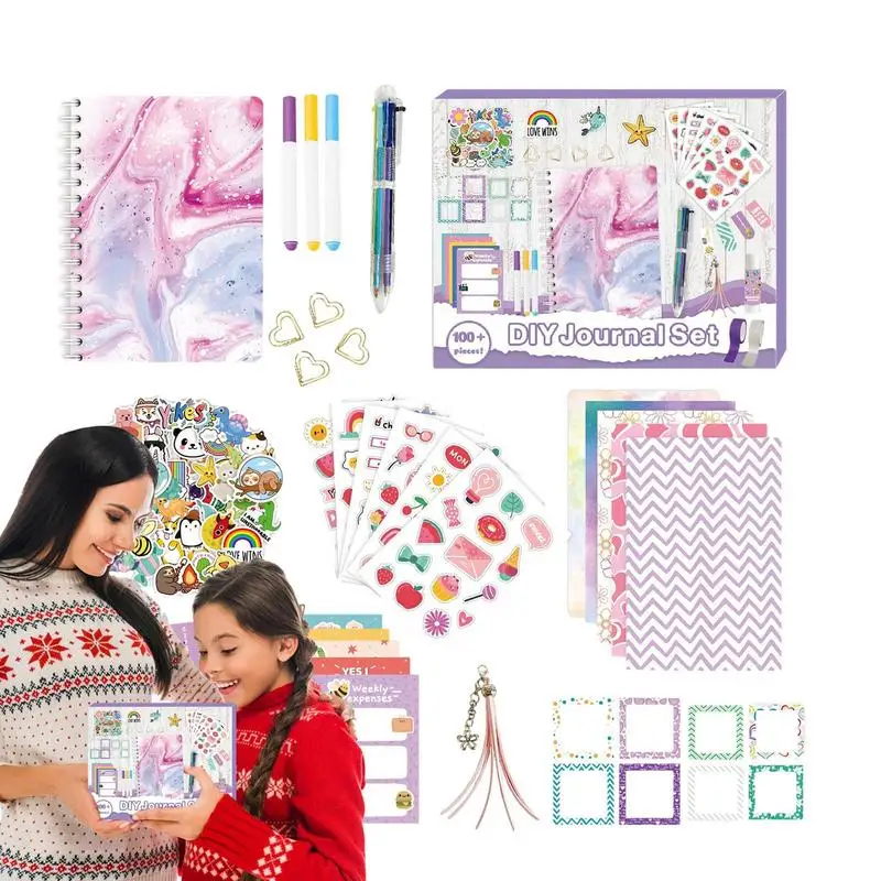 

Scrapbook & Diary Supplies Set Funny Kid Journals Set Stationery Set With Solid Anti-Bleed Paper Unleash Creativity For Girls