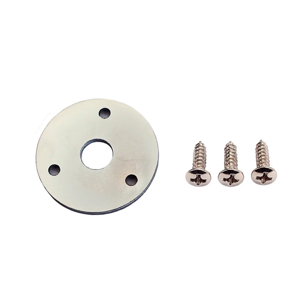 

Round Guitar Jack Plate Indented 1/4 Inch Guitar Pickup Output Input Jack Socket Plate Metal Jack Plate With Screws for