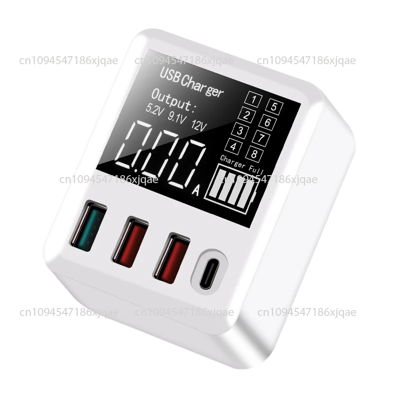 

Многопортовое зарядное устройство для мобильного телефона, интеллектуальный светодиодный дисплей, многофункциональное зарядное устройство, 40 Вт, прямые продажи с завода