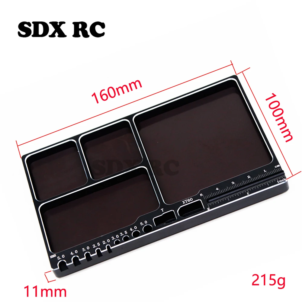 Placa de bandeja de tornillo multifunción con imán para coche teledirigido, herramienta para TRX-4 SCX10 TAMIYA TT02 XV01 HSP ARRMA WLtoys YIKONG 4082 4102 4103