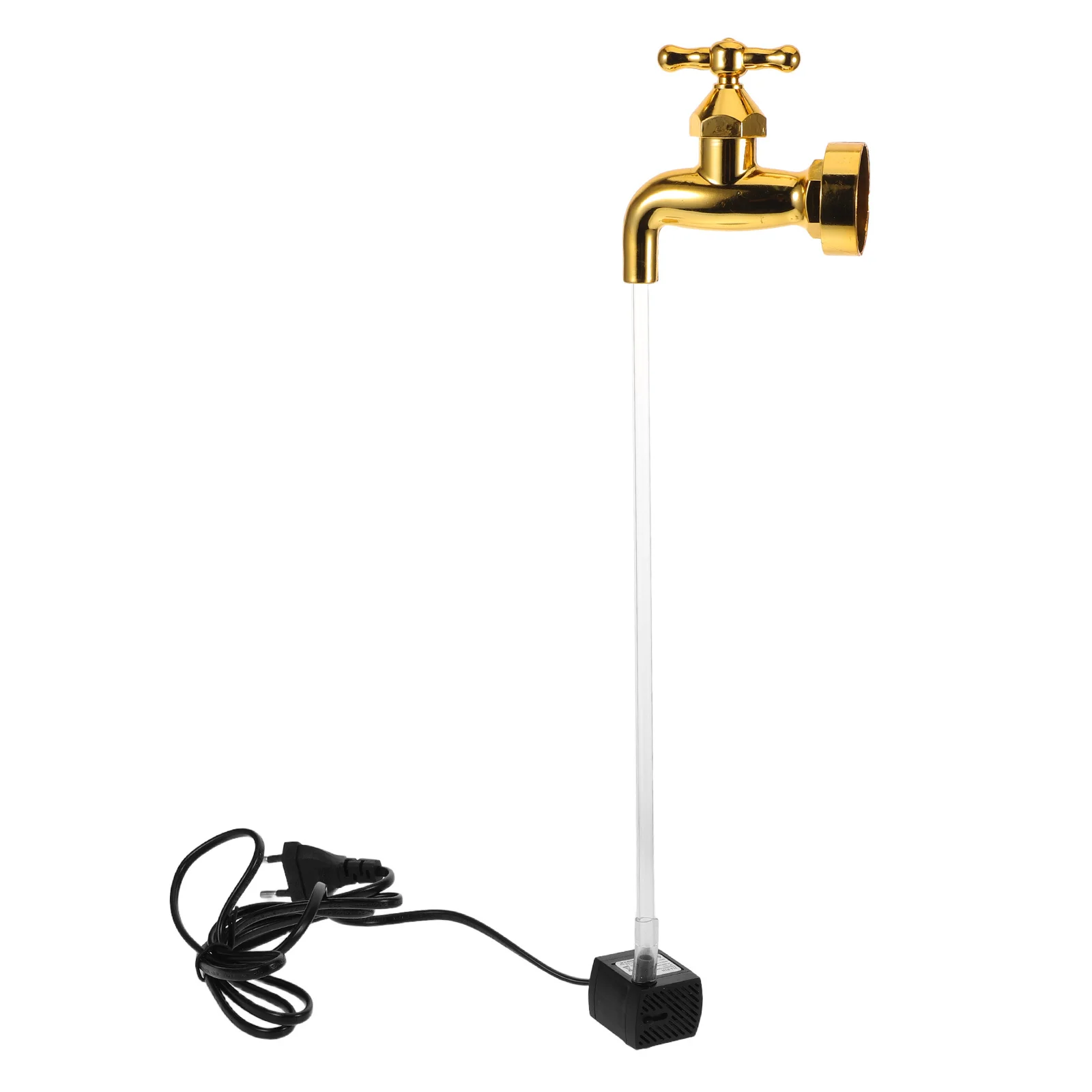 

1Set Floating Tap Fountain Invisible Flowing Water Spout Outdoor Water Feature Patio Yard Decor USB Lamp Fountain Ornaments