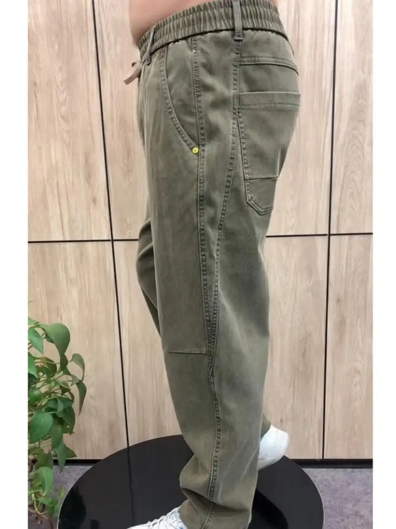 

Джинсы-харланы Waed Denim мужские, свободные, прямые, из износостойкого утолщенного хлопка, с высокой талией, осенние, повседневные