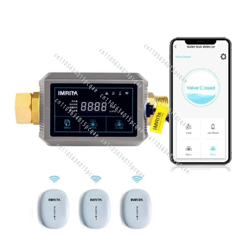 Smart Water Leak Detector WiFi APP Control with Shut off Valve Leak Detection Sensor Home Safety Water Monitor