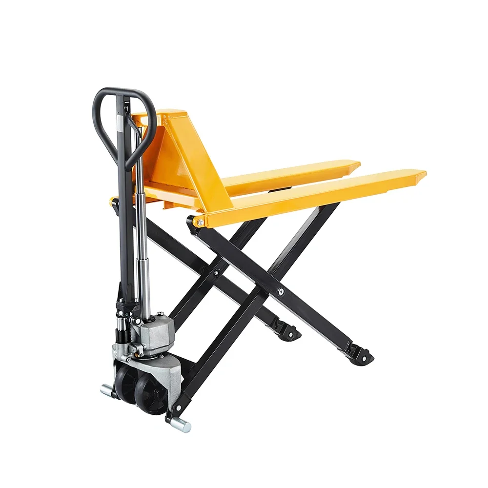 

1000kg Hydraulic High Lift Truck Manual Pallet Truck Hand Scissor Lift Pallet Jack Made In China