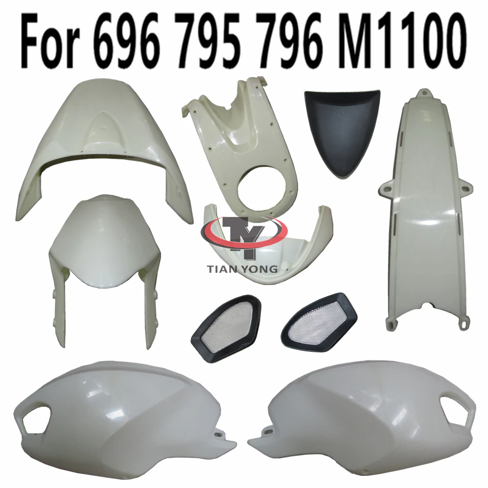 Motorcycle For Ducati 696 795 796 M1100 Unpainted Bodywork Fairing Accessories Pack left and right Components
