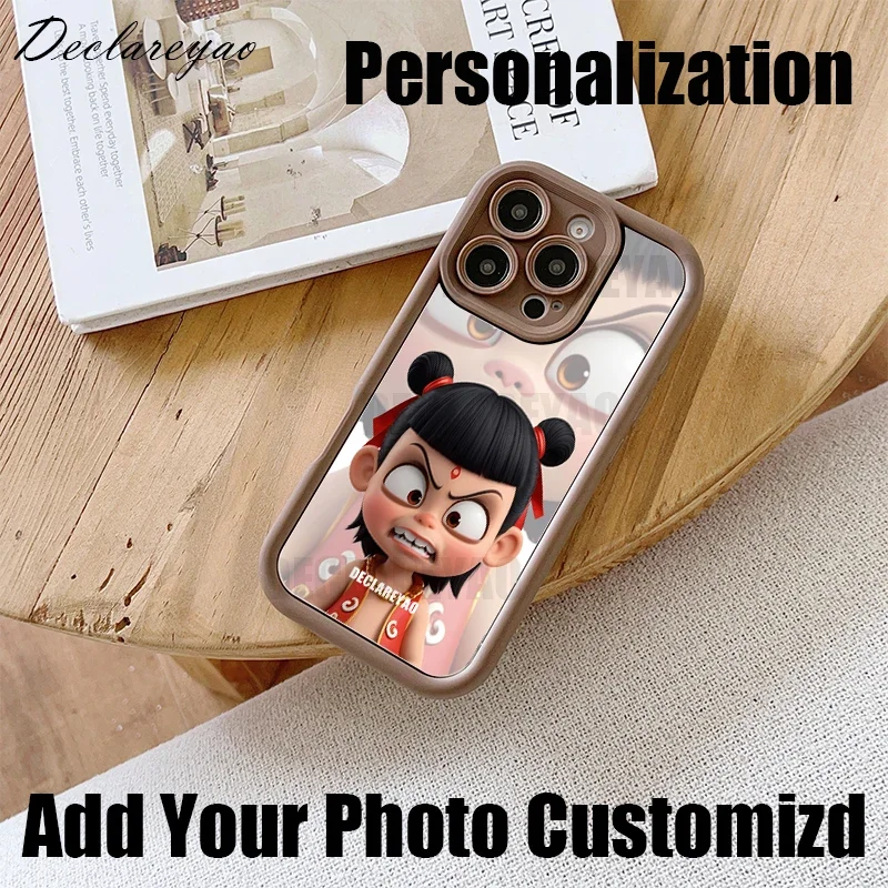 صورة تخصيص حافظة مرآة لهاتف أبل آيفون 13 برو ماكس 12 Mini 16e 16 15 14 Plus غطاء شخصي لتقوم بها بنفسك إطار صور مخصص ناعم