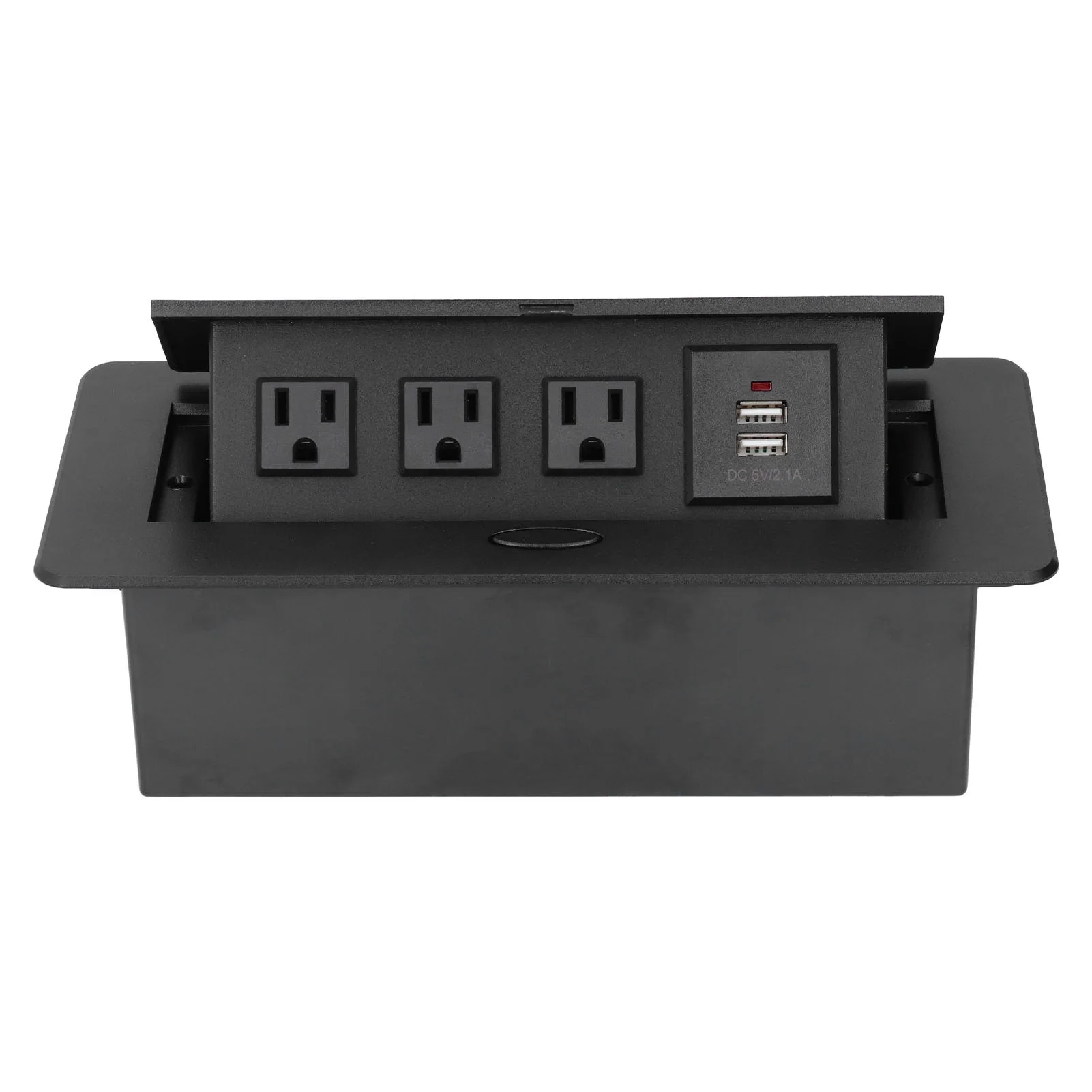 

Power Socket Slow Opening Waterproof Modern Recessed Power Strip Desk Outlet with USB Charging Ports for Home Office