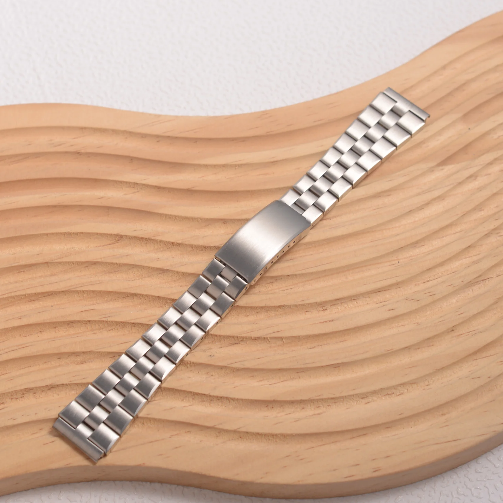 President 19mm 316L Stainless Steel Straight End Silver Watch Band Strap for SKX 6138 6106 6119 4006 Sport 5 Replance Bracelet