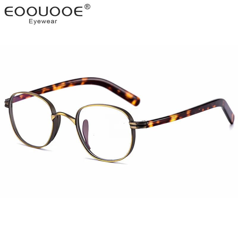 

Ultra Light Pure Titanium Eyeglass Man Small Size Fashion Retro Round Eyeglasses Widened Design Optical Prescription Eyeglasses