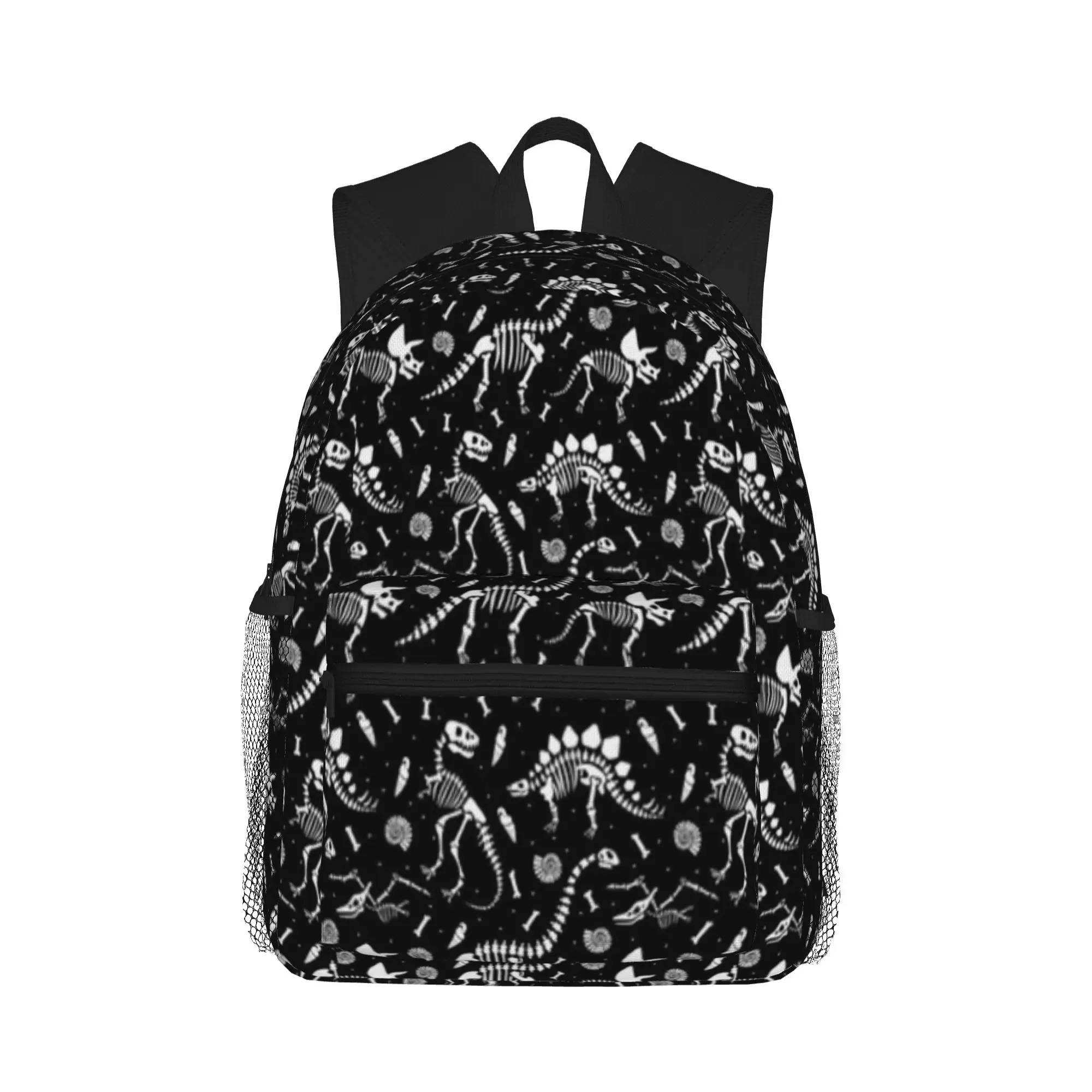 

Dinosaur Fossils - Black and White Casual Backpack for Students and Adults Female bags