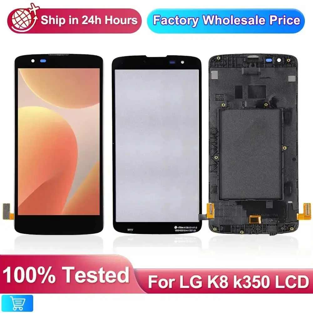 Smartphone LCD screen For LG K8 K350 LCD Display Touch Screen Digitizer Assembly For LG K8 2016 LCD Display replacement part.