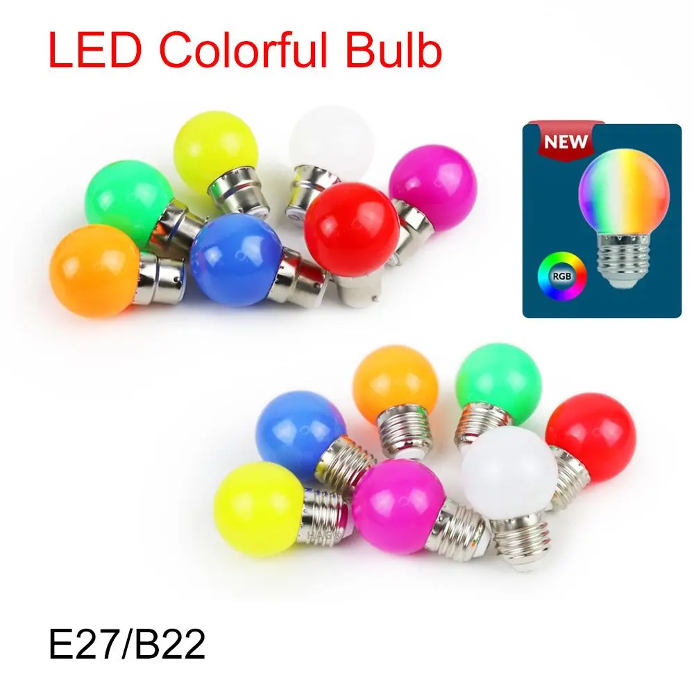 SMD 2835 Home Decor Lamparas G45 Lamp Colorful Light LED Bulb E27 B22