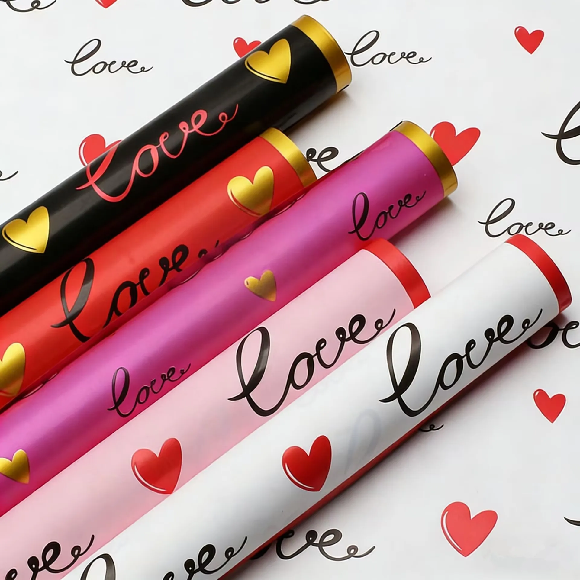 20sheets Love Flower Wrapping Paper Korean Style  Gift Rose Packing Florist Bouquet Wrapping Materia view 5