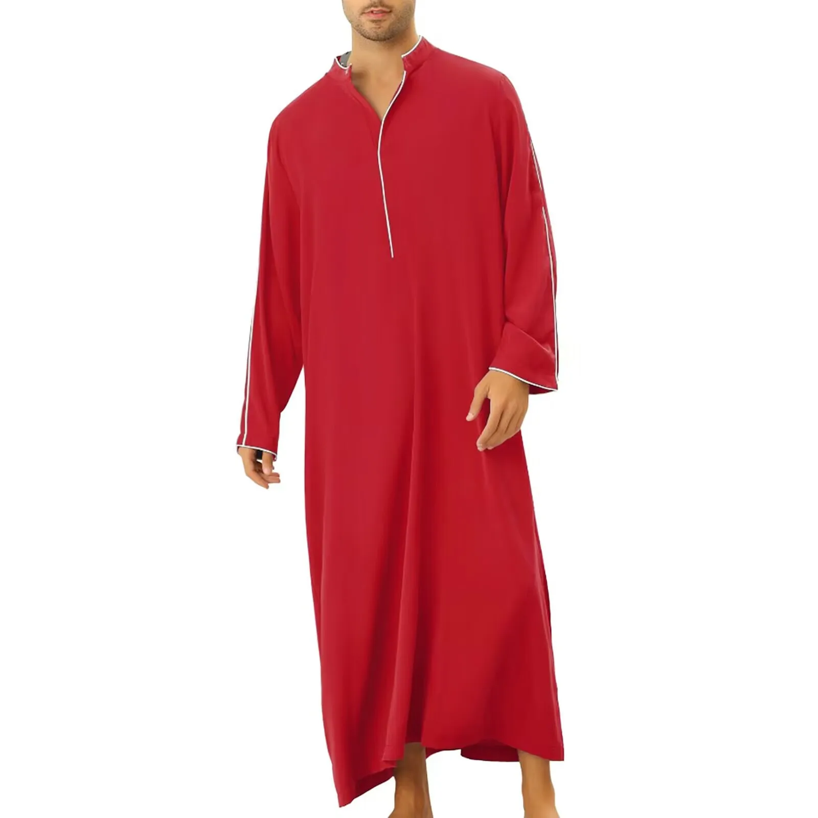 2024 lässig arabisch langes Hemd Robe Kaftan Thobe für Männer muslimische Mode Kaftan Homme Muslim Sets Kaftano Tunika Männer muslimische Sets