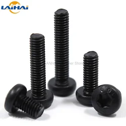 10/50pcs M2 M2.5 M3 M4 M5 M6 Black 304 Stainless Steel GB2672 Six-Lobe Torx Pan Head Screw Six Lobe Round Button Head Bolt