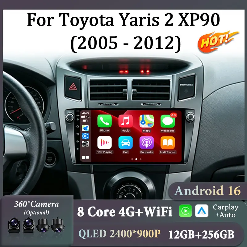 9-inch-android-16-car-radio-for-toyota-yaris-2-xp90-2005-2012-wifi-gps-navigation-wireless-carplay-android-auto-ips-touch-screen