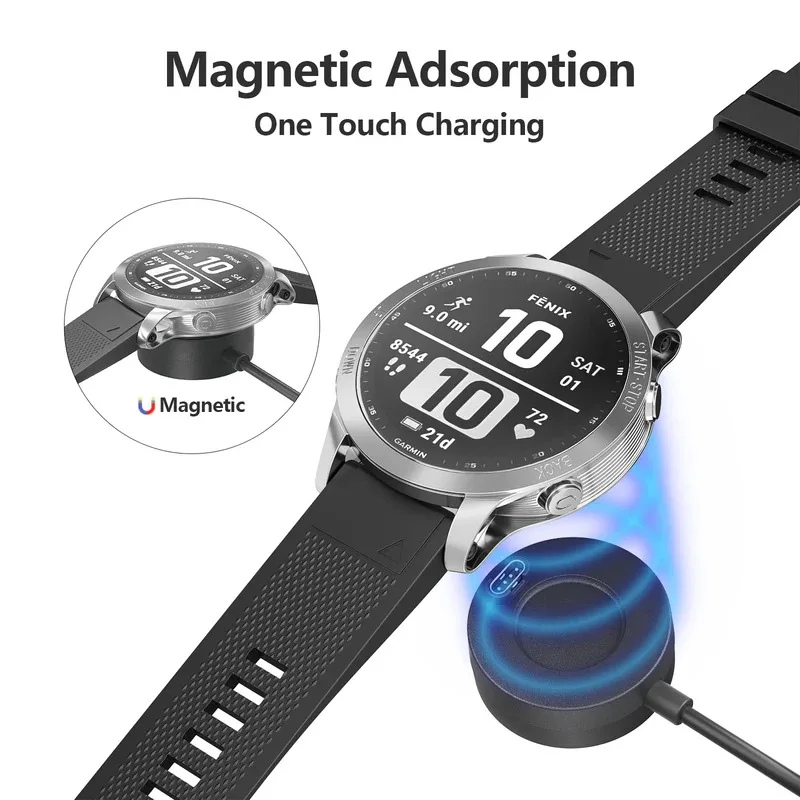 Charger For Garmin Vivoactive 3 4 4S/Fenix 5 5S 5X 6 S 6X/Venu 2 2S Sq Magnetic Charger For Forerunner 945 245 45 Charging Cable
