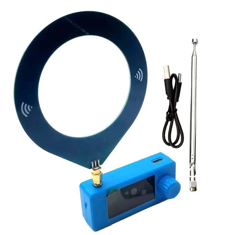 الأزرق شل SI4732 جيب صغير 0.5-108 ميجا هرتز SSB AM FM HF SW MW عرض جميع الفرقة استقبال راديو مع 2 هوائي كابل يو اس بي