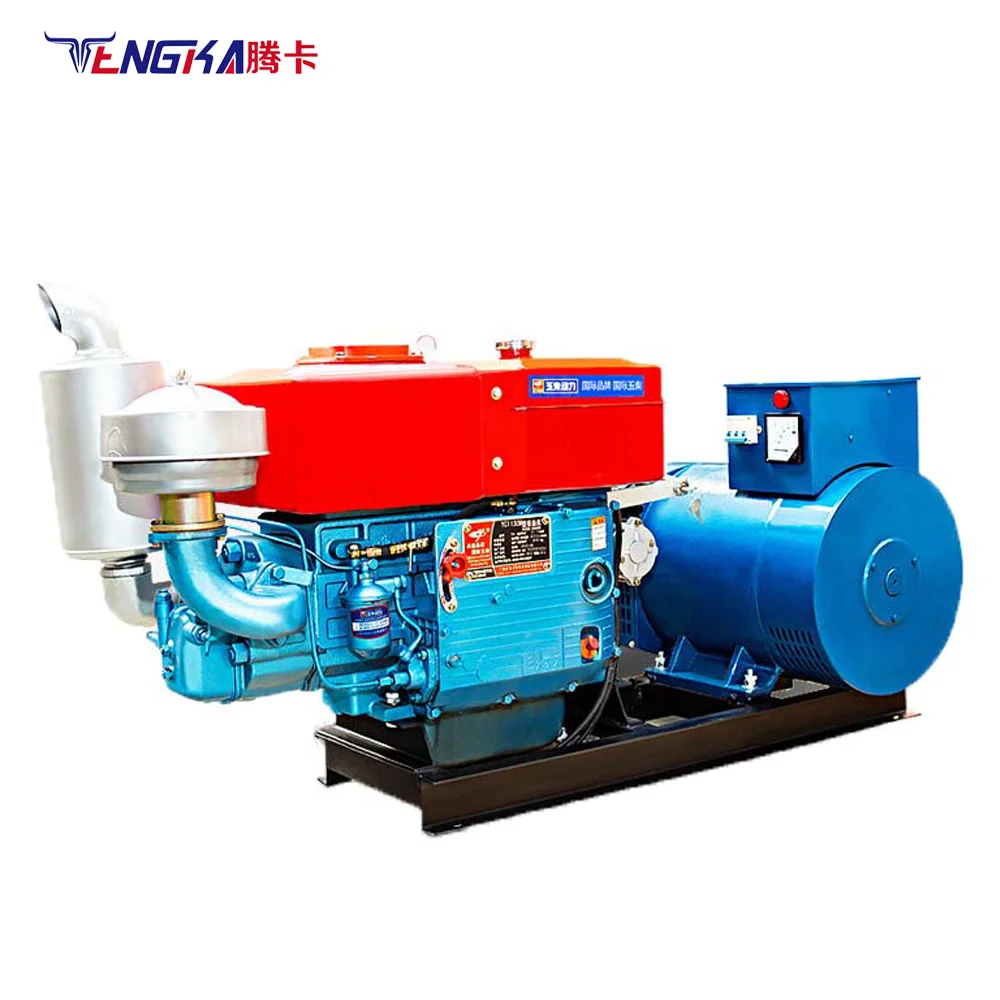 

15KW Single Cylinder dies el Generator Set Water Cooled with All Copper Wire AC Three Phase and DC Output 12V Rated Voltage