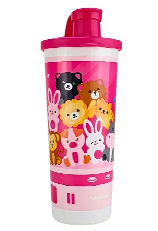Tupperware 470ml White and Pink Plush Cup