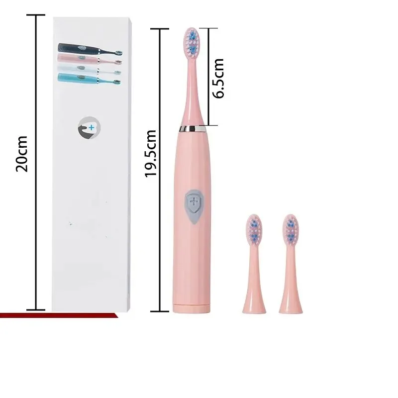 1pc White/Pink Electric Toothbrush Adult Model Soft Bristle Electric Toothbrush Battery Model Family Set Electric Toothbrush image 2