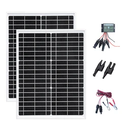 12V Solar Panel 유리 태양 전지 패널 태양광 모듈 키트, 50W, 25 W, DC18V, 25 와트 출력, 충전 25 년 사용, CE