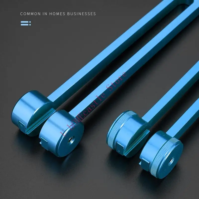 63HF Tuning Fork Set 128 Hz Medical Tuning Fork Hearing Test Aluminum Alloy Tuning Energy Fork with Hammer Tap Musical Tool