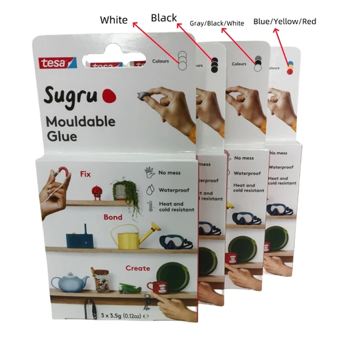 1 caja de pegamento moldeable Tesa Sugru: pegamento impermeable para mejorar el hogar para fijar, hacer y bricolaje