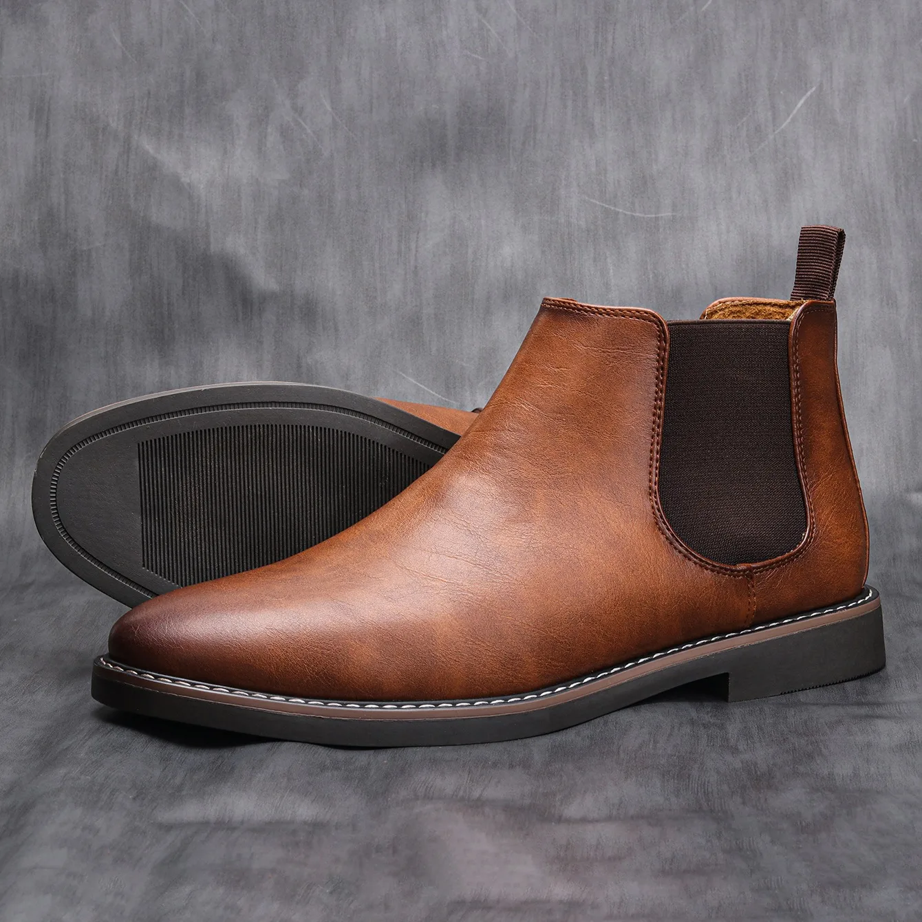 40 ~ 46 Botas Chelsea para hombre Botas de hombre de moda cómodas retro de marca