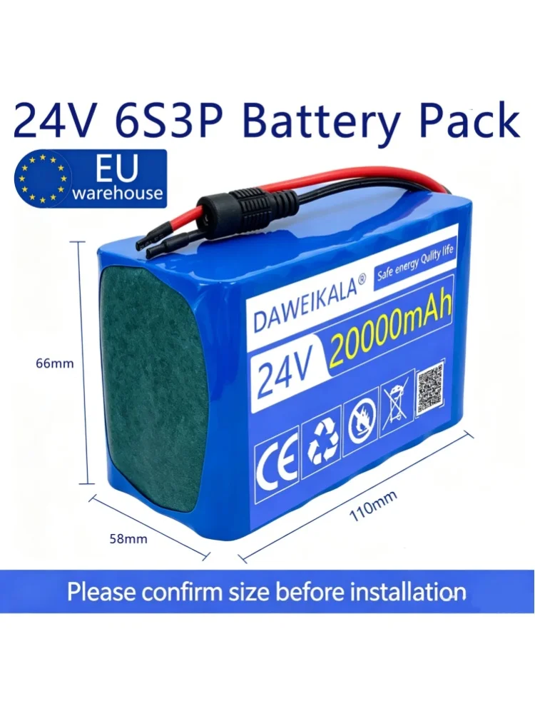 Akumulator litowy 24 V o pojemności 20000 mAh do elektrycznego wózka inwalidzkiego, w zestawie ładowarka 25,2 V, 2 A, akumulator zastępczy do elektrycznego wózka dla osób starszych, czas dostawy 3–7 — 2