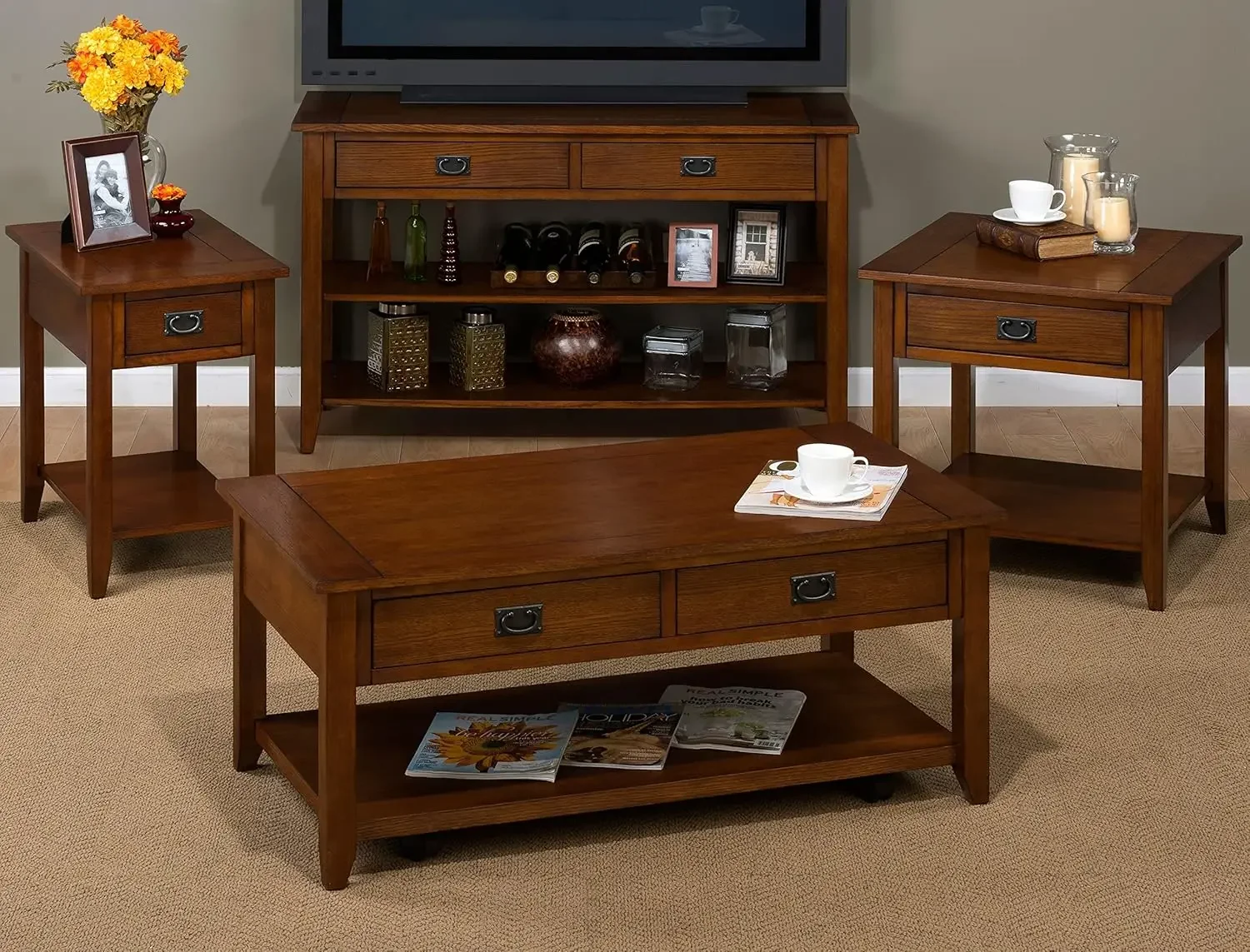 Диван-консоль Mission Oak с местом для хранения вещей