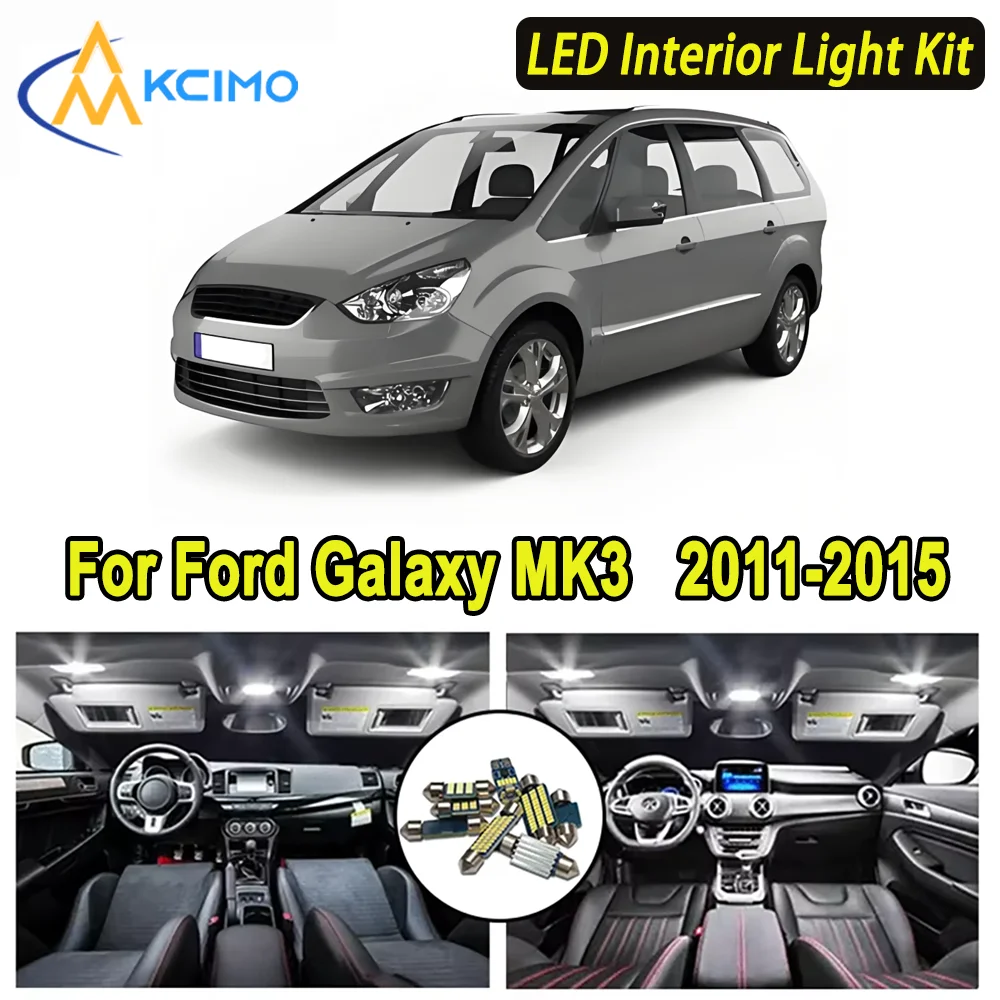 

Kcimo For Ford Galaxy MK3 (2011-2015) Premium Bright LED Interior Dome Map Trunk Light Kit Car Led Lamps Canbus Car LED Lights