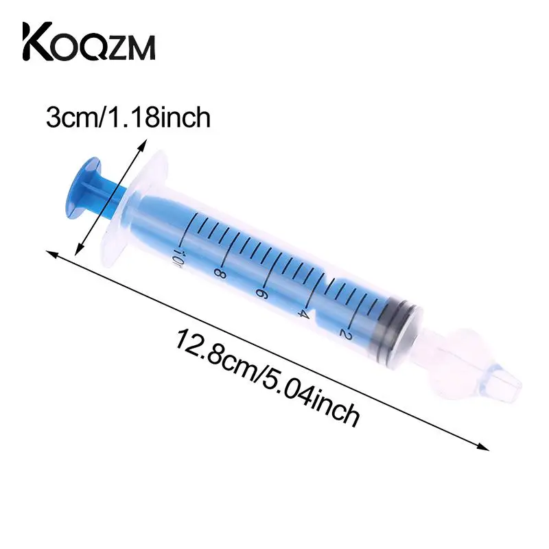 1 pz 10ML siringa per bambini aspiratore nasale in Silicone aspiratore nasale neonato bambini rinite rondella nasale strumento per tubo dell'ago del naso pulito