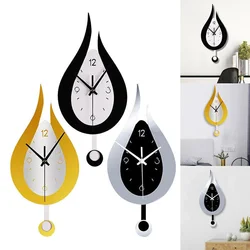 Water Drop Wall Clock Modern Minimalist Acrylic Pendulum Wall Hanging Living Room Bedroom Mute Clock Home Decorations